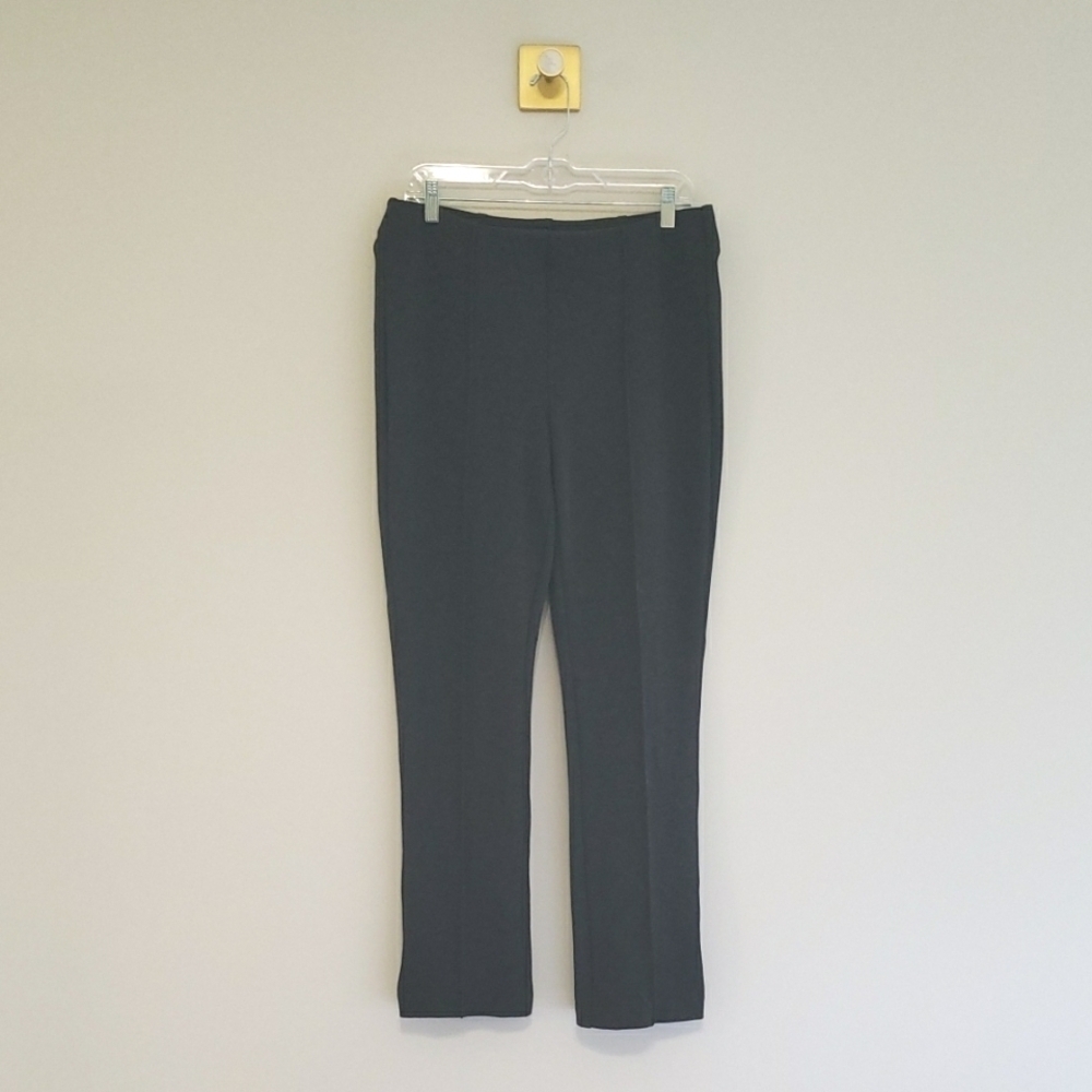 Chico's Pants Women 8 Medium (1R) Gray Stretchy Straight Leg Office Career Work